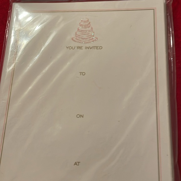 G Squared Write-In Invitations & Thank-You Notes-Pink Glitter Cake Design - Picture 4 of 9